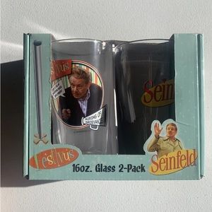 Seinfeld FESTIVUS Set Of 2 Pint Glasses. Brand New. 16oz. New (rr1)